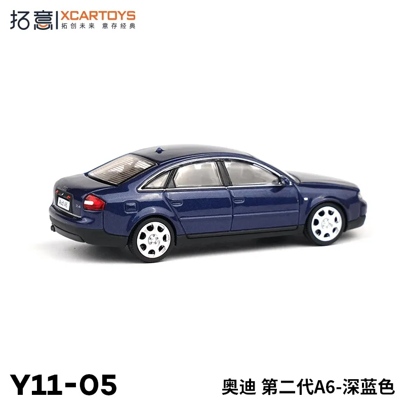 Xcartoys 1/64 Scale Diecast Model Car Second Generation A6 Motor Vehicles Dark Blue Sports Super Car Children's Toy Collection