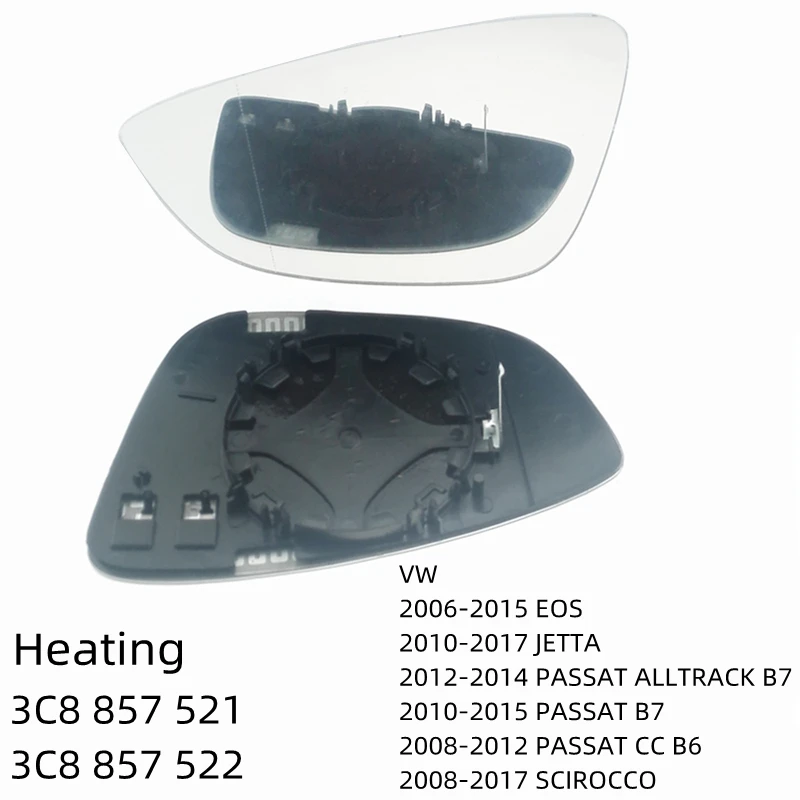 5C6857521 5C6857522 Side Rearview Wing Vehicles Mirror Glass Heated For VW EOS JETTA PASSAT ALLTRACK B7 CC B6 SCIROCCO