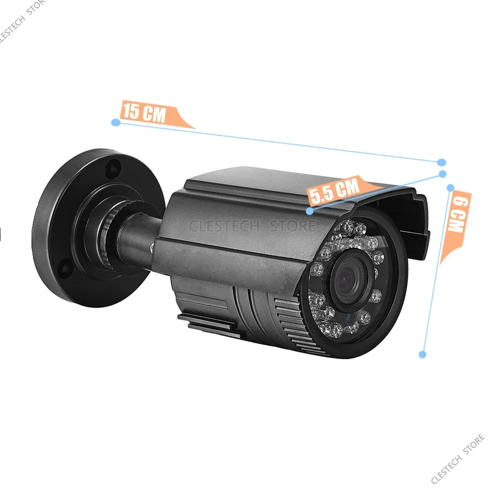 Imagem -04 - Câmera de Cctv Mini hd 1200tvl ao ar Livre Impermeável ir Visão Noturna Cor Analógica Monitoramento Doméstico Segurança Ter Suporte Preço Baixo