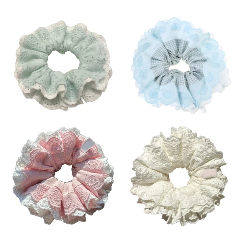 Y166 רב שכבתי קשירת שיער חבל שיער פרוע סקאנצ'יות טבעות שיער סטיילינג Scrunchies