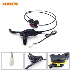 OTOM Motorcycle For SURRON Light Bee Front Rear Brake Caliper Assembly Master Cylinder Pump Brake Pad Kit Electric Off-road Part
