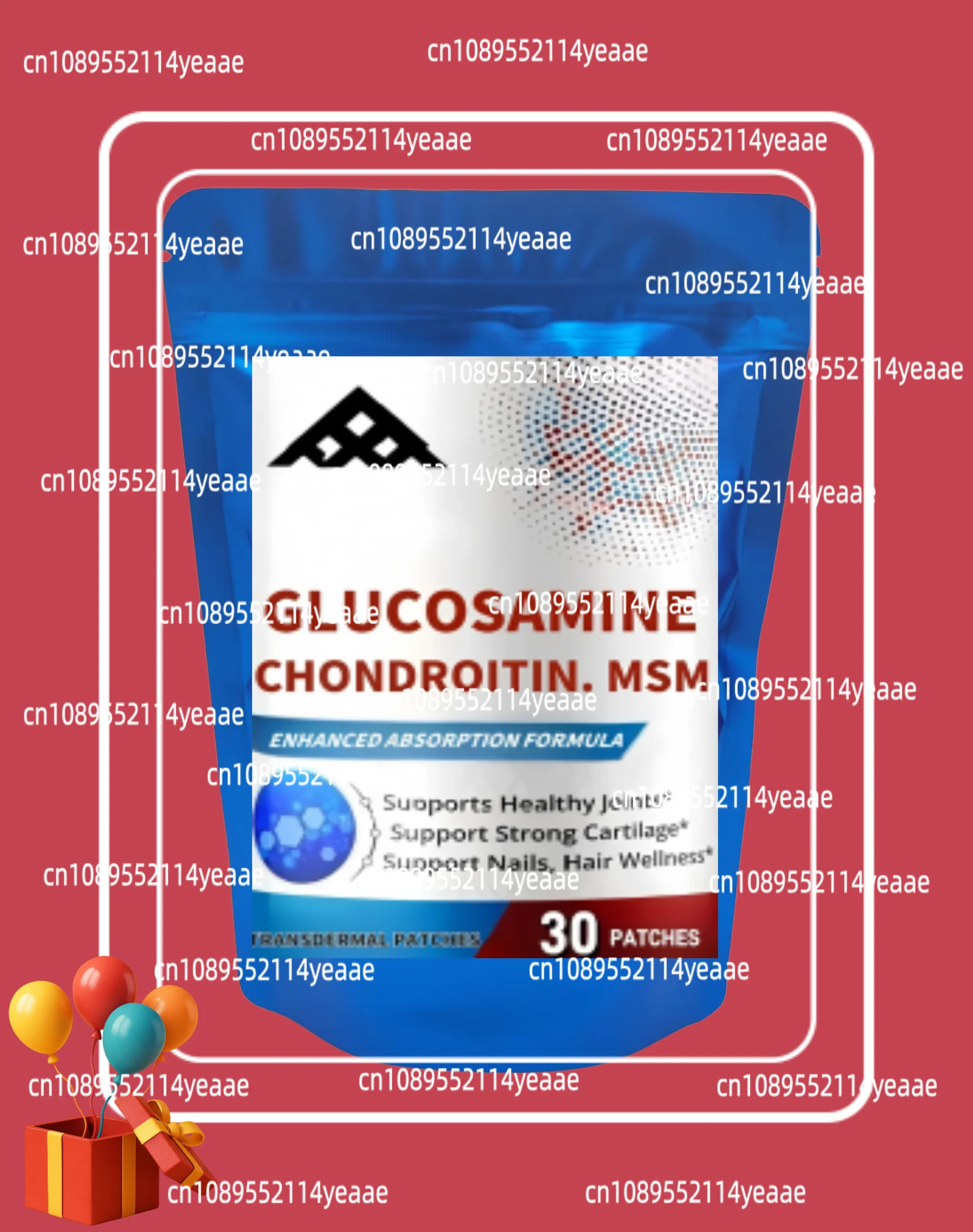 30 Patches Glucosamine Chondroitin Transdermal Patches - Support Healthy Joints, Strong Cartilage, Nails, Hair