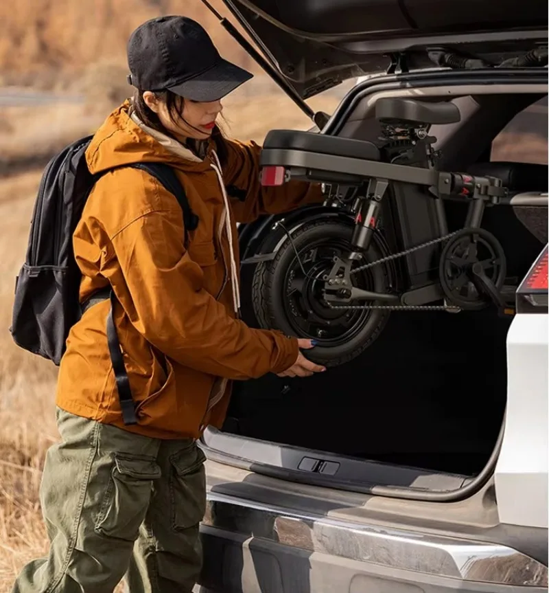 

T14 Складной электрический велосипед 250 Вт Мини-электрический велосипед 25 км/ч Город 48 В 10 Ач Съемная литиевая батарея Портативный склад ЕС/Великобритании