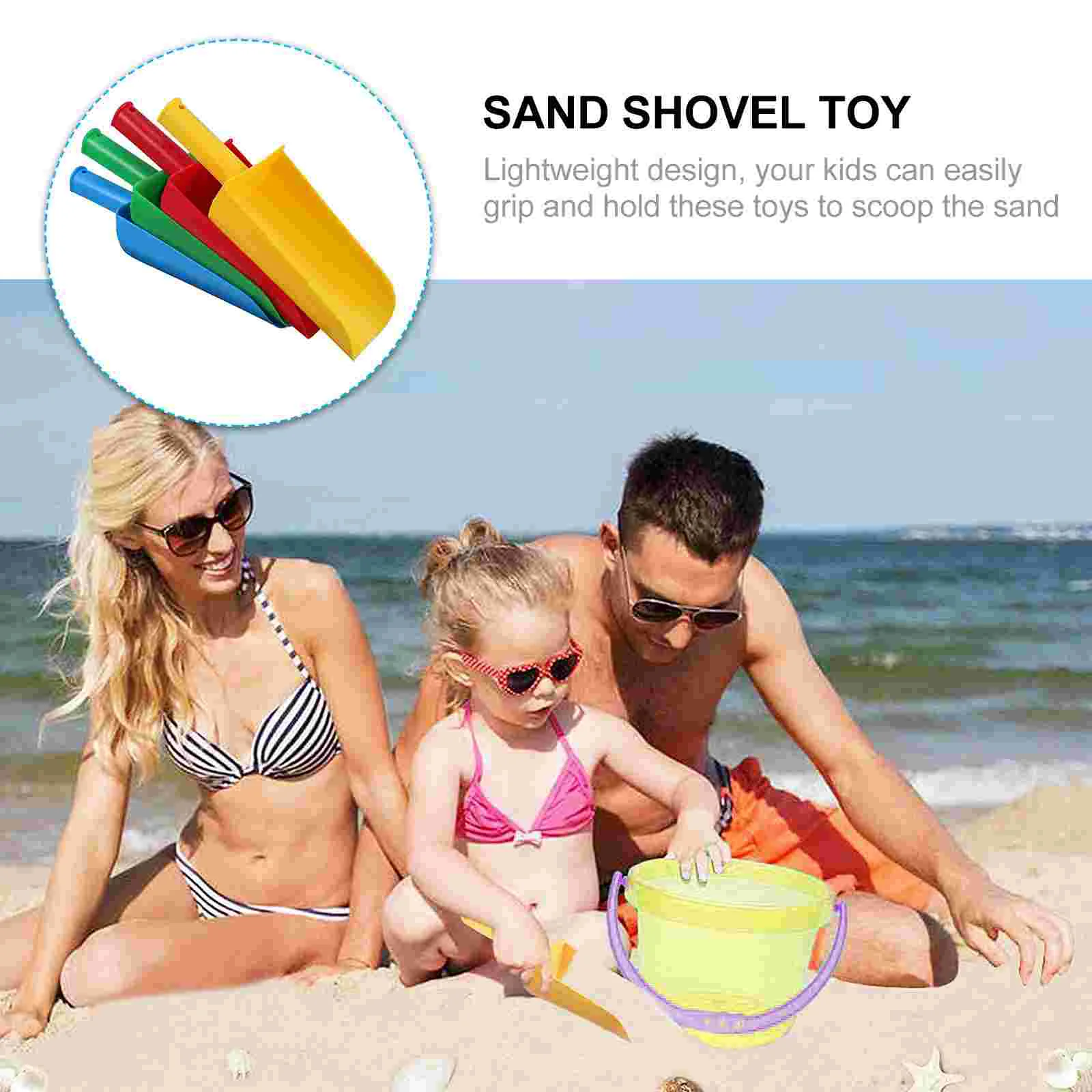 4 Pcs Toddler Toy Outdoor Toys Beach Sand Scoop Playing with Kids Baby Excavator