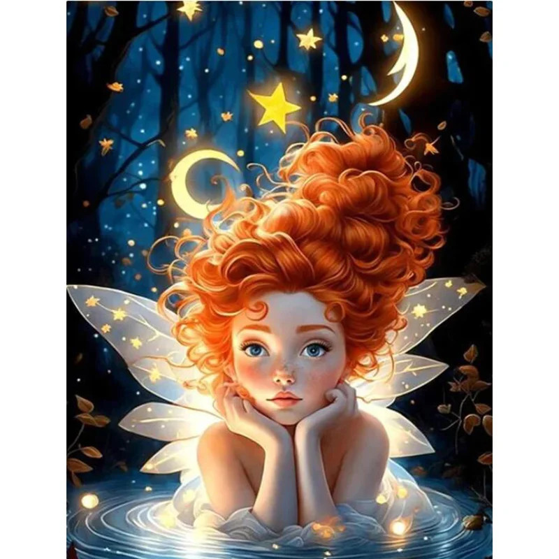 AB Diamant Kreuzstich Cartoon Schmetterling Fee Mädchen 5D DIY Diamant Stickerei Strass Malerei Diamant Malerei