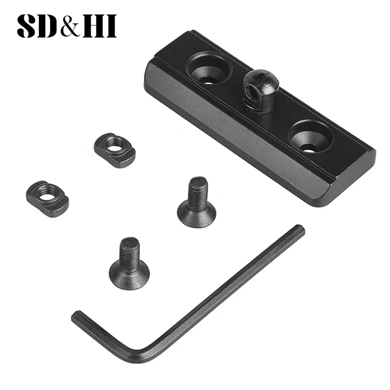 MLOK Bipod Adapter Mount Sling Stud Aluminum Alloy Mount Includes 2 T-Nuts 2 Screws And 1 Wrench Compatible For Hunting