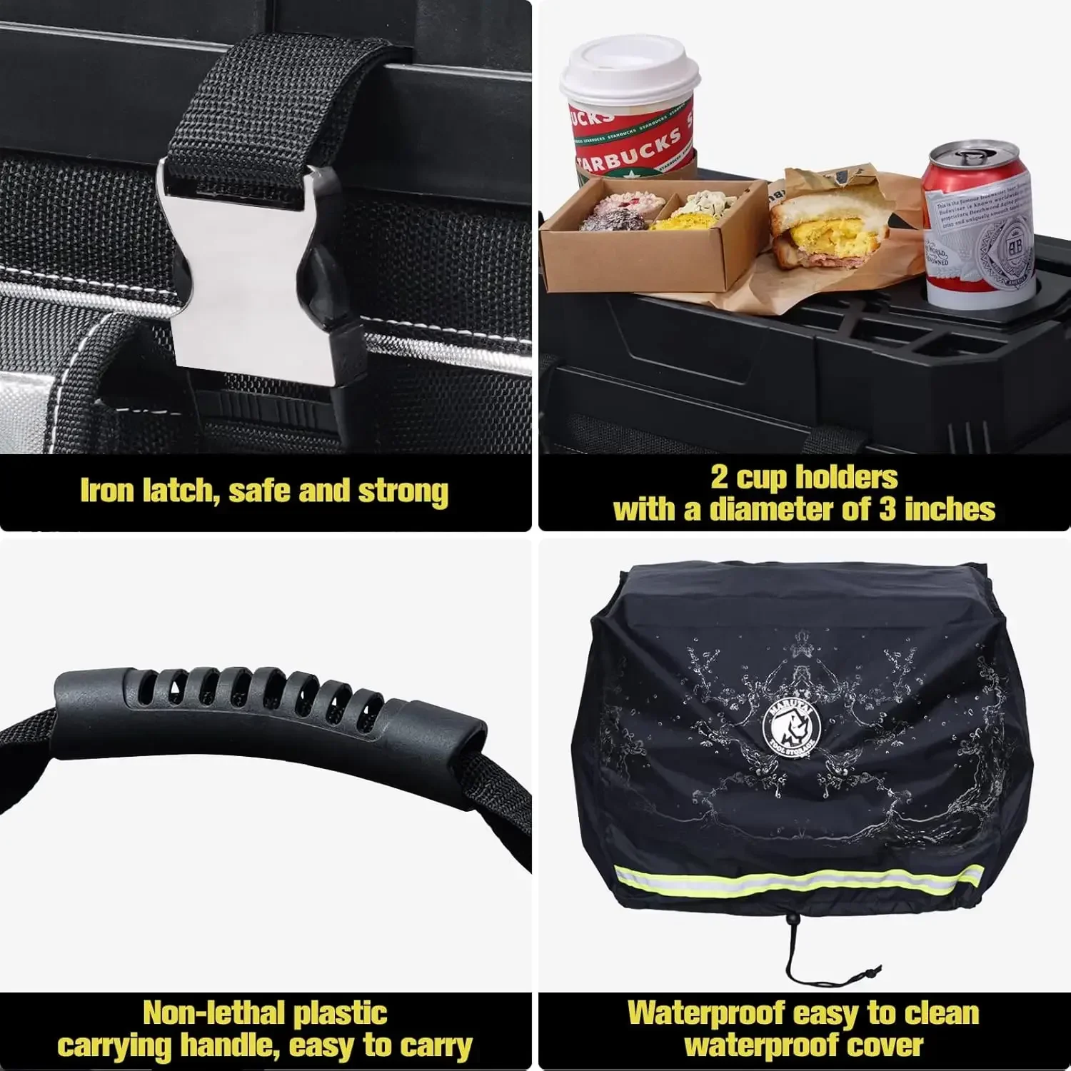 XMSJ.18'' 바퀴 달린 공구 가방, 가방 정리함, 텔레스코픽 핸들 및 방수 커버, 330lbs 하중 용량