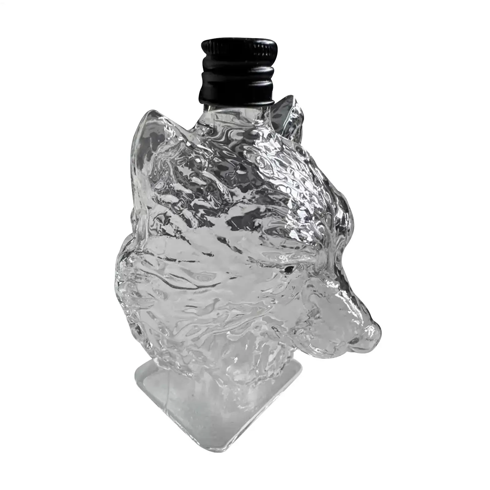 Whiskey Bottle Glasses Alcohol Bottle Drinking Container Realistic Wolf Crested Wine Cup for Sake Iced Tea Vodka Red Wine