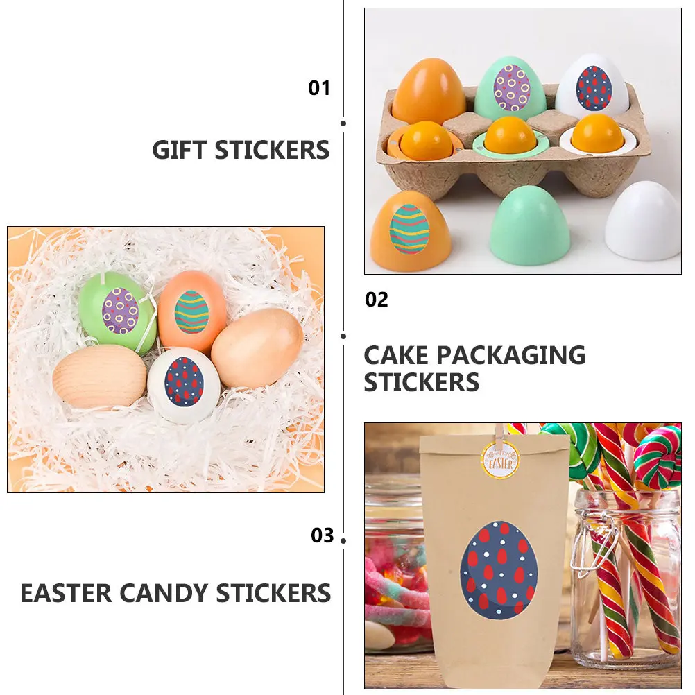 

500Pcs Cake Packaging Stickers Easter Inspired Design for Candy Boxes Gift Tags Decorative Sealing Labels Gift Stickers