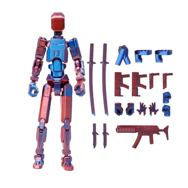 3D Printed Multi-Jointed Movable Shapeshift Kids Robot 3d Mannequin Dummy 13 Action Figures Toys Adults Parent-children Games