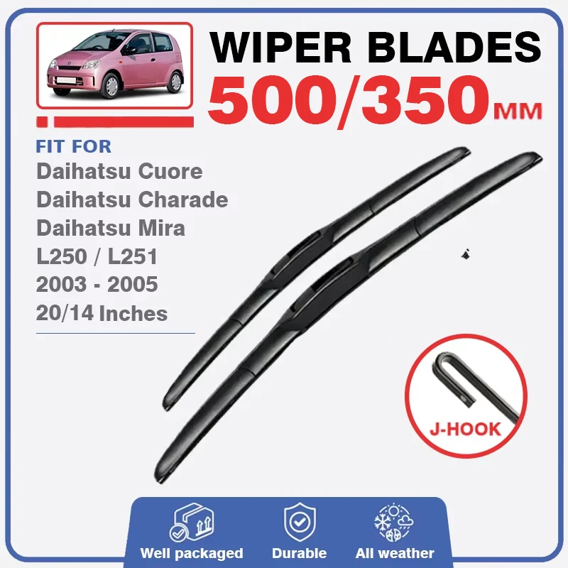 Front Rear Wiper Blades For Daihatsu Cuore Charade Mira L250 L251 2003 2004 2005 Windscreen Windshield 20\