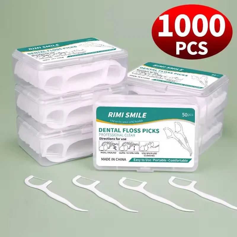 Caixa de Fio Dental Descartável Portátil 1/3/6/20 Unidades, Palito de Dente de Plástico, Fio Dental de Alta Tensão, Caixa de Fio Dental ﻿ Cuidados Orais