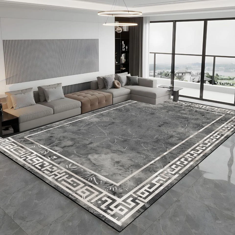 Grey Home Decoration Carpets Living Room Sofa Area Rugs Hall Doorway Hallway Floor Mat Bedroom Cloakroom Large Carpet Washable