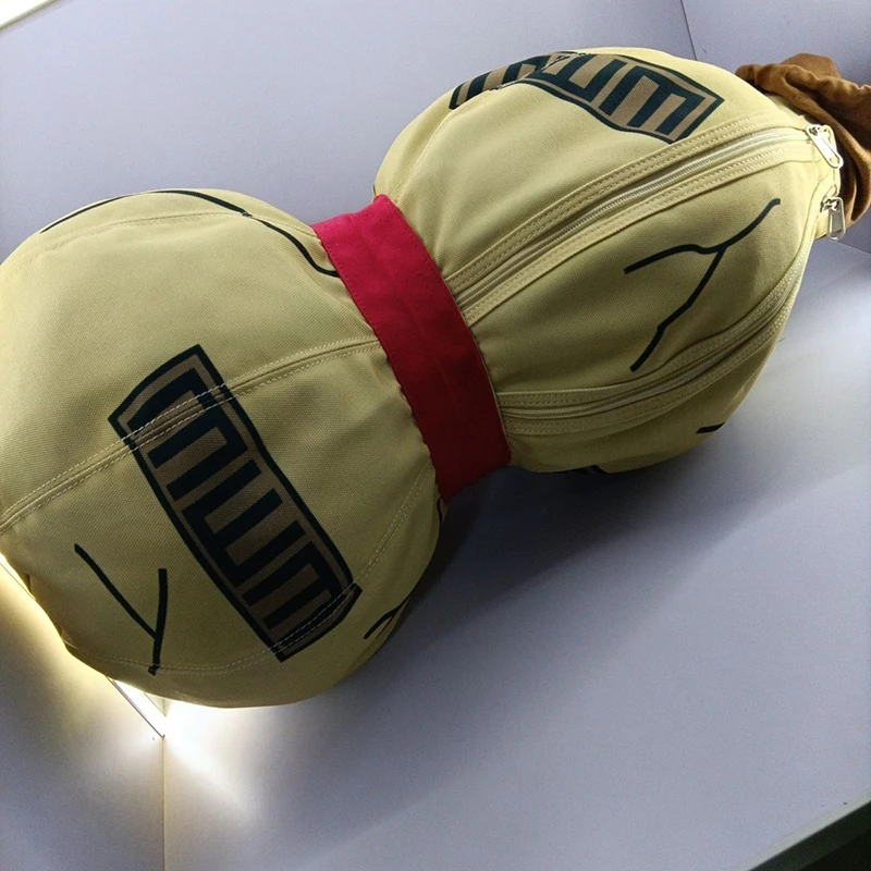 Anime Naruto Gaara Kürbis-Rucksack, große Kapazität, Canvas, Cosplay-Umhängetasche, lässige Reise-, Fitness-, Schultasche, Sammlerstück für Fans, Geschenk – Detail 4