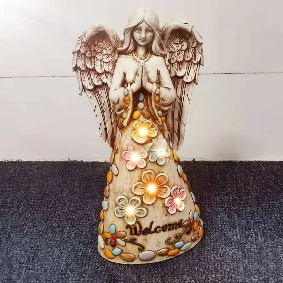 

Outdoor Solar Angel Fairy Lamp Creative Personality LED Angel Statue Garden Decoration Angel Handicraft Lighting Fixture