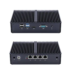 Qotom mini pc 4 lan core i3 i5 i7 opnsense firewall fanless mini pc linux ubuntu servidor computador q355g4