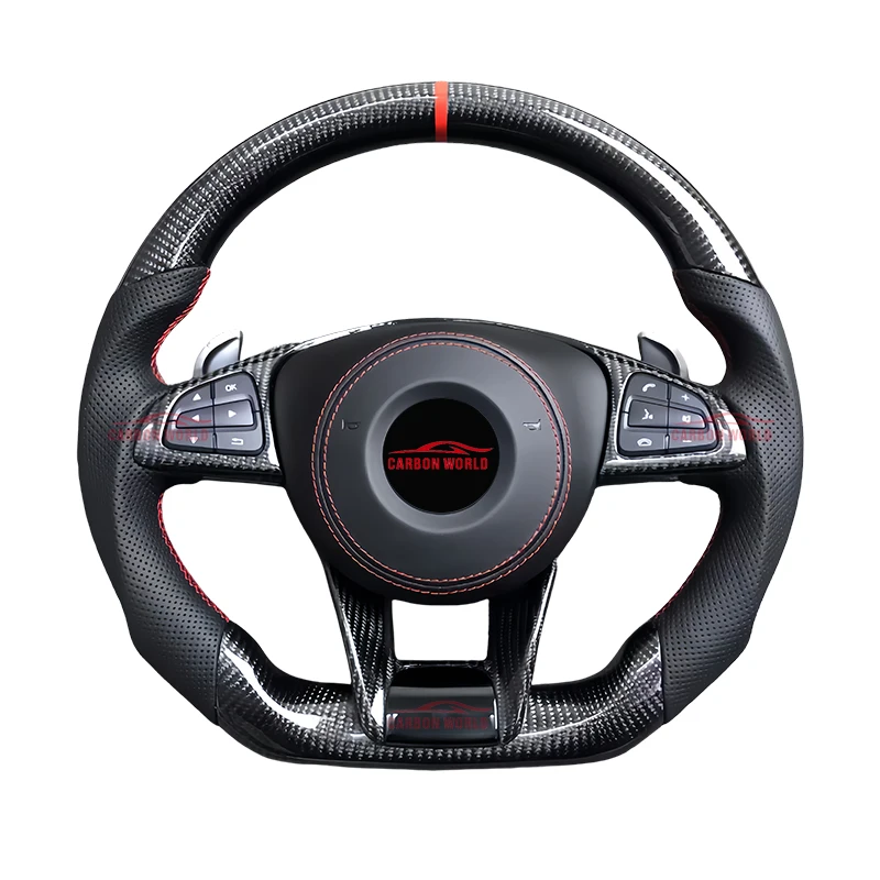 

Factory customized Alcantara carbon fiber steering wheel for Mercedes Benz AMG W203 W204 W205 W212 W213 CLS W218 W222 C300