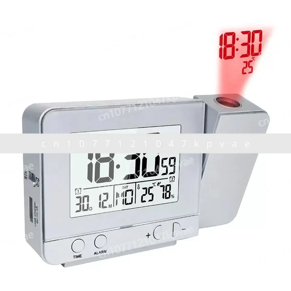 Automatic Time Synchronization, Standard Silent Clock, Temperature and Humidity, Two Alarm Clocks, Projection WIFI Smart Clock