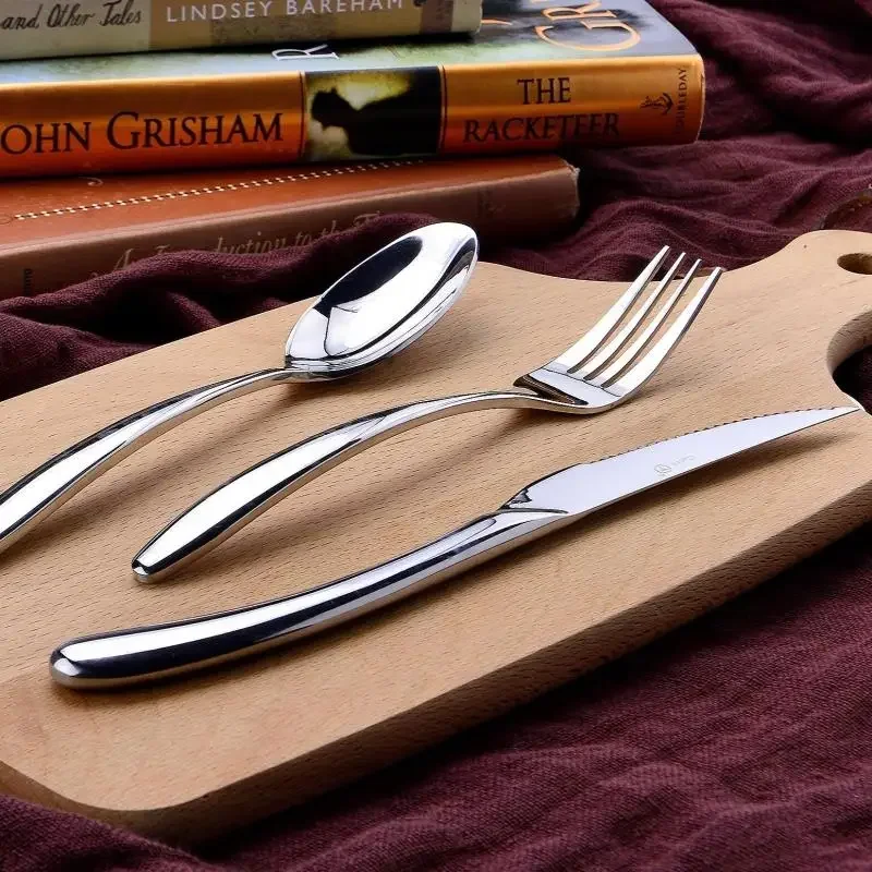 

Stainless Steel Western Tableware Set, 3 Piece Set, Steak Knife, Fork, Spoon, Home Nordic Style, Household tableware