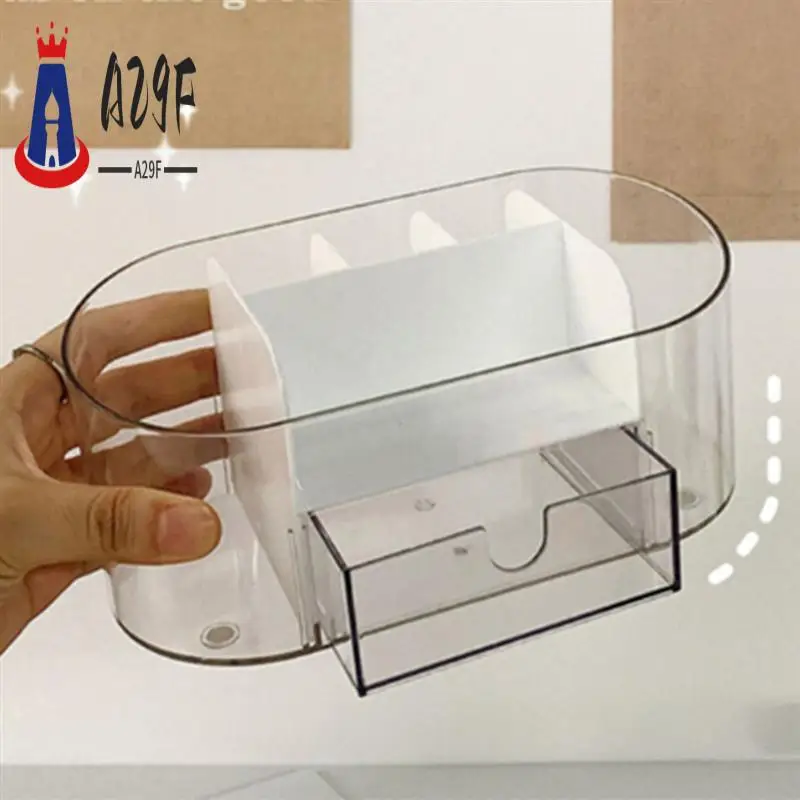 

A29F-1 Piece Clear Desk Organizer Acrylic Pen Pencil Marker Holder Desktop Organizer (White)