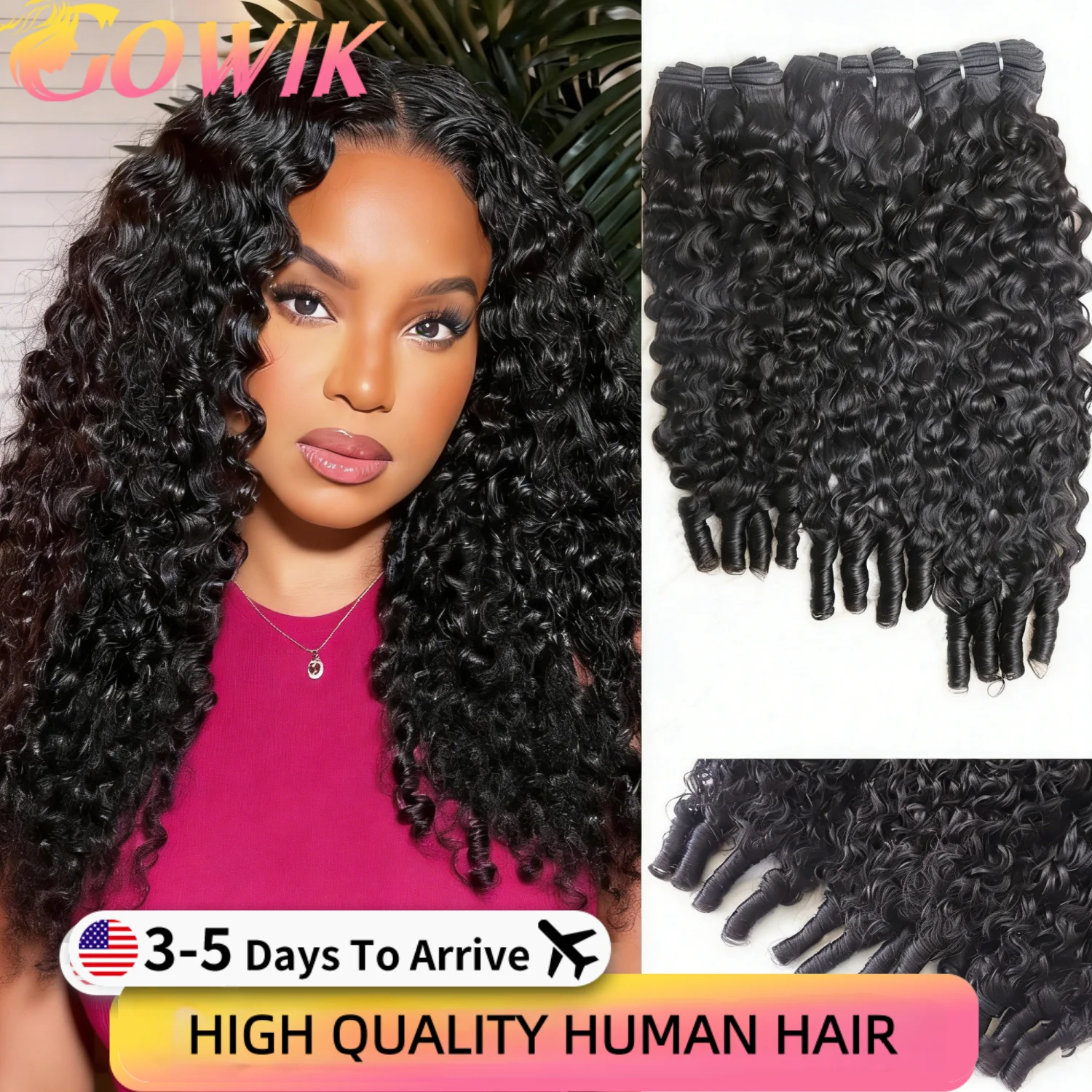 

12A Burmese Curly Hair Bundles Human Hair High Quality Brazilian Deep Wave Hair 1/3/4 Thick Extensions Bundles For Black Women