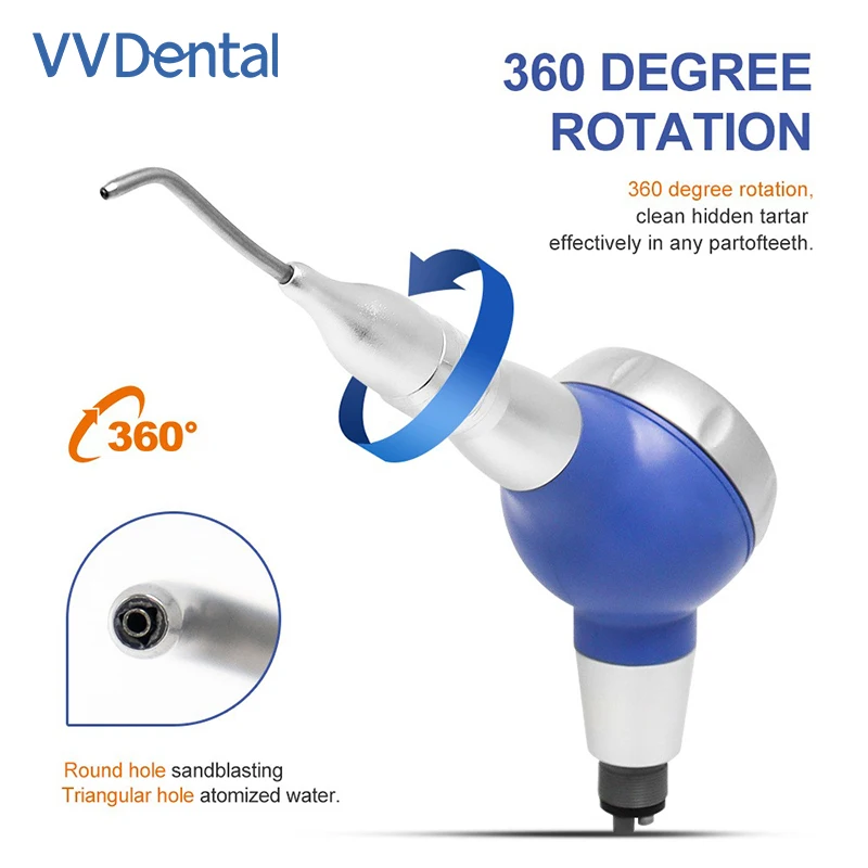 VVDental Air Prophy Unit Teeh Whitening Jet Spray Airflow Polishing Oral Hygiene 2/4 Hole Sandblastingn Machine Dentistry Tools