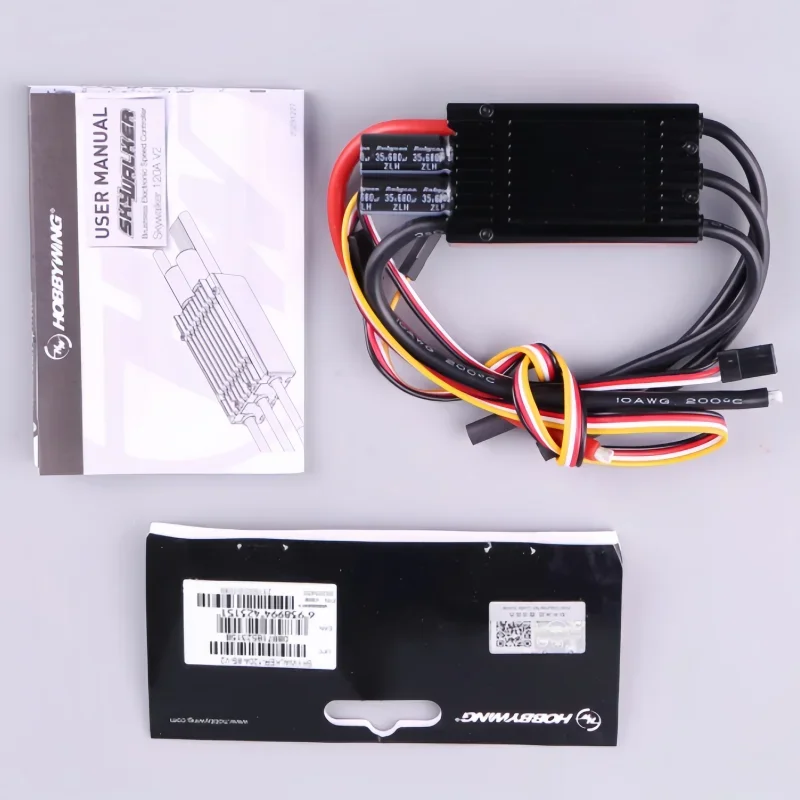 Hobbywing Skywalker 120A V2 Brushless ESC Speed Controllers 3-8S LiPo Compatible with 60-67inch 3D Fixed-wing Airplane DIY