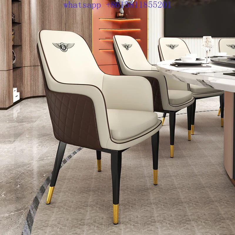 

Italian style light luxury "Bentley" leisure chair hotel home dining chair accent chairs for living room прозрачный стул