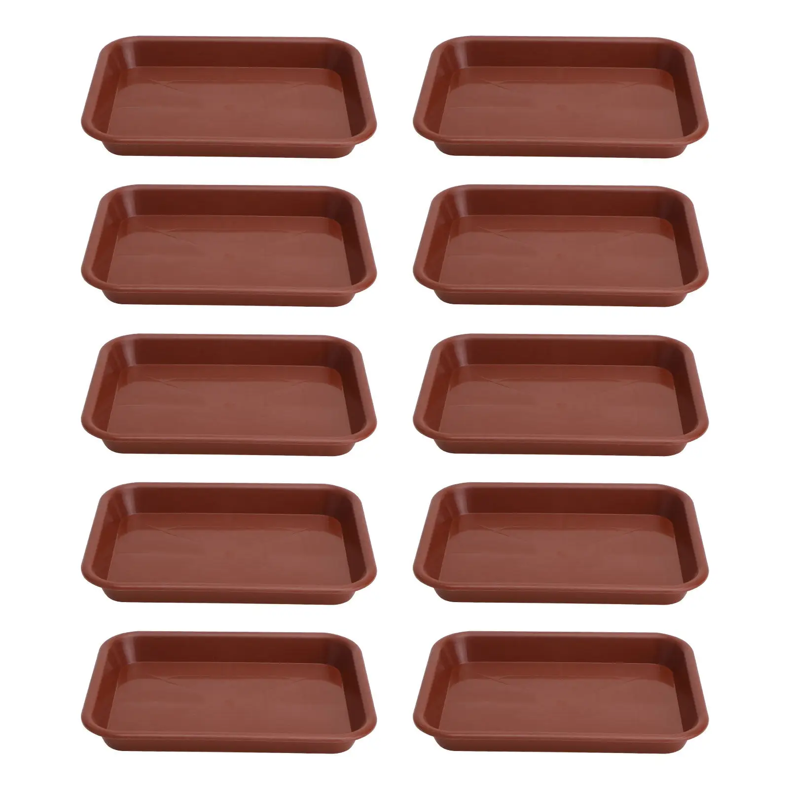 10Pcs Premium Plastic Flower Pot Tray Long Rectangular Plant Saucer for  Indoor Outdoor Garden Use Leakproof Water Catcher Base - AliExpress 15