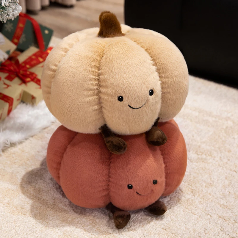 New Fluffy Plush Pumpkin Pillow Premium Soft Halloween Decor & Bedroom Cushion Gift Cute Colorful Pumpkin Plushies - view 2