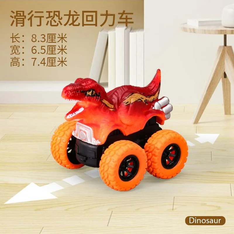 Dinosaurier-Spielzeug zum Zurückziehen, Mini-Monster-LKW-Auto-Spielzeug-Set für Kinder, Kleinkinder, Jungen und Mädchen, Geschenke