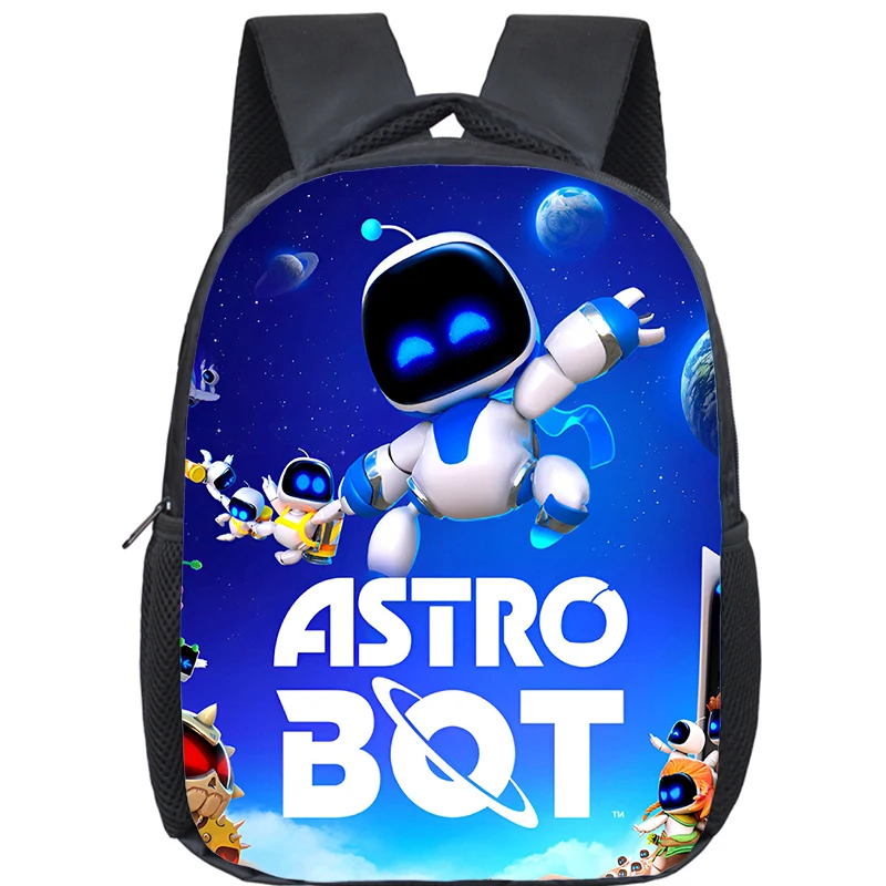 Game Astro Bot School Bags 12inch Lightweight Children Backpack Girls Boys Orthopedic Kids Bookbook Kindergarten Mochila Gift