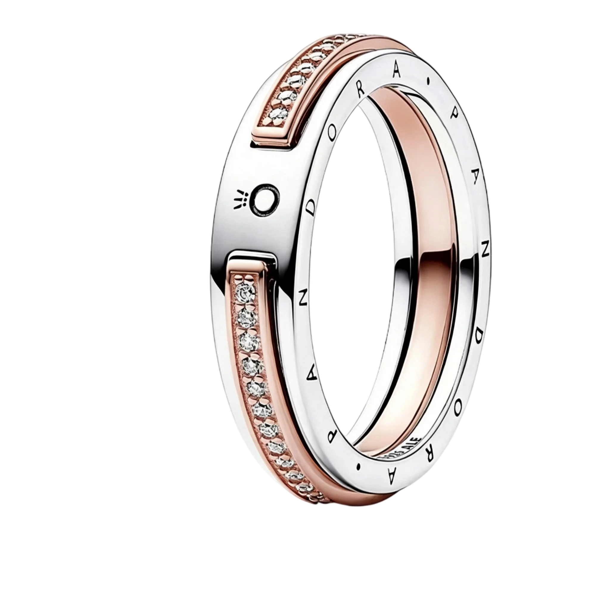 925 Silver Rose Gold Series Trendy Ring, Men's and Women's Styles, Suitable for Daily and Banquet Wear, Boutique Gift - view 5