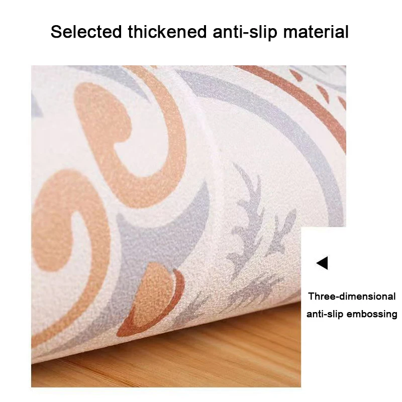 Self Adhesive Waterproof Thicken Tile Floor Sticker Bathroom Floor Non Slip Sticker Kitchen Toilet Living Room Decor PVC Sticker