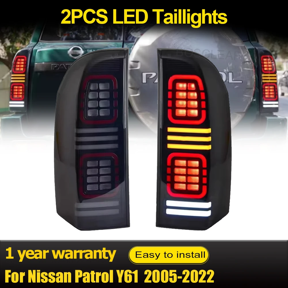 New Arrival Rear Lamp for Nissan Patrol Y61 Tail Lights 2005 2006-2022 Y61 Taillights Upgrade Led Nissan Patrol Y61 Accessories