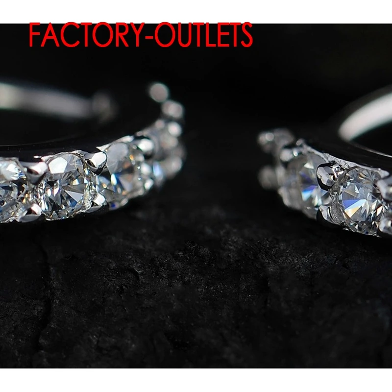 Snelle verzending nieuwste luxe romantische vrouwen sieraden 925 sterling zilveren strass kristallen hoepel oorbellen voor vrouwen groothandel