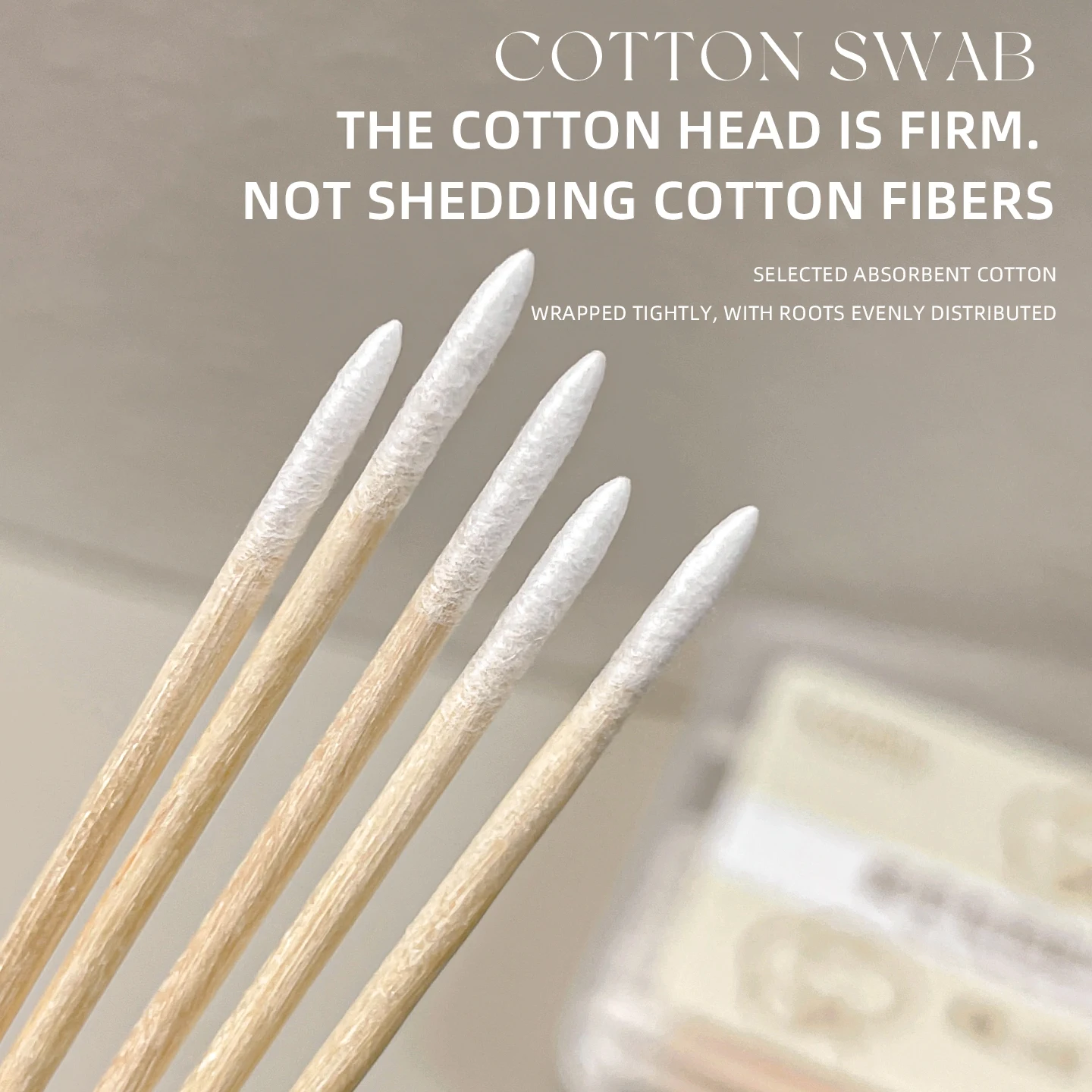 카니우 100개입 마이크로블레이딩 박스형 면봉 이중 끝 뾰족 면봉 다용도 정밀 팁 우드 스틱 마이크로블레이딩 용품