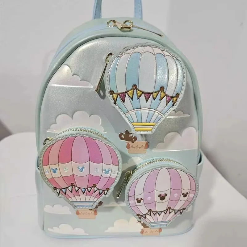 

Рюкзак Loungefly с вышивкой в виде шара на воздушной тяге с Микки и друзьями, регулируемые лямки, подарки для фанатов