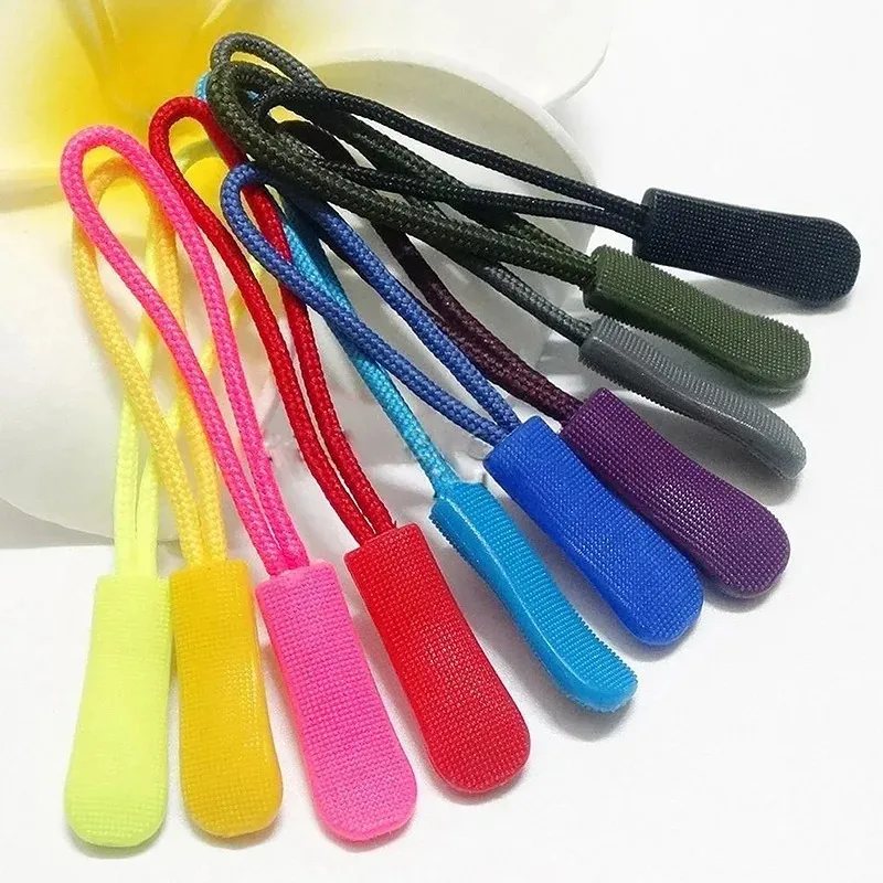 10pcs Zipper Pull Puller End Fit Rope Tag Replacement Clip Broken Buckle Fixer Zip Cord Bag Suitcase Tent Backpack Zipper Head