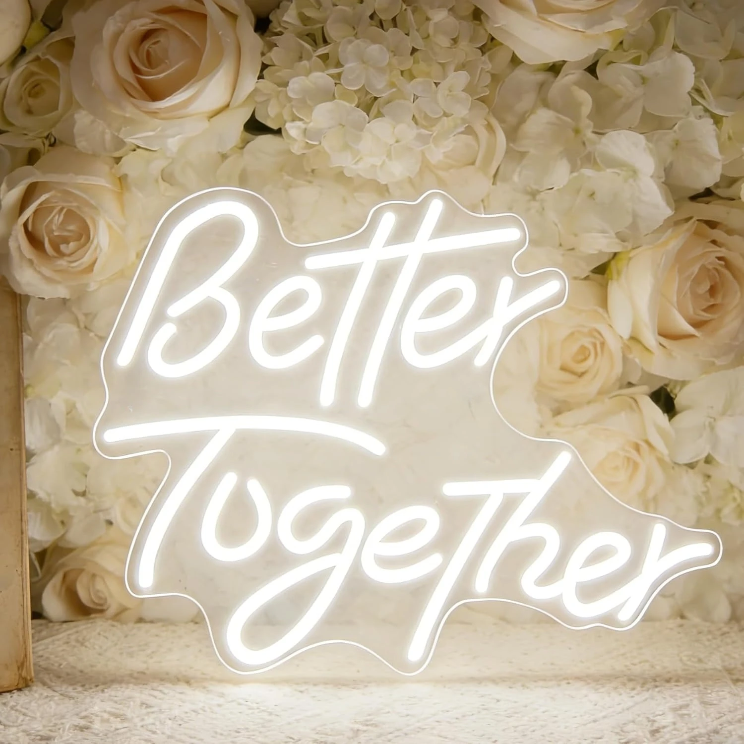 

Better Together Neon Sign for Bedroom Decor LED Neon Light Sign for Girls Room Bar Wedding Birthday Party Decor Gifts Dimmable