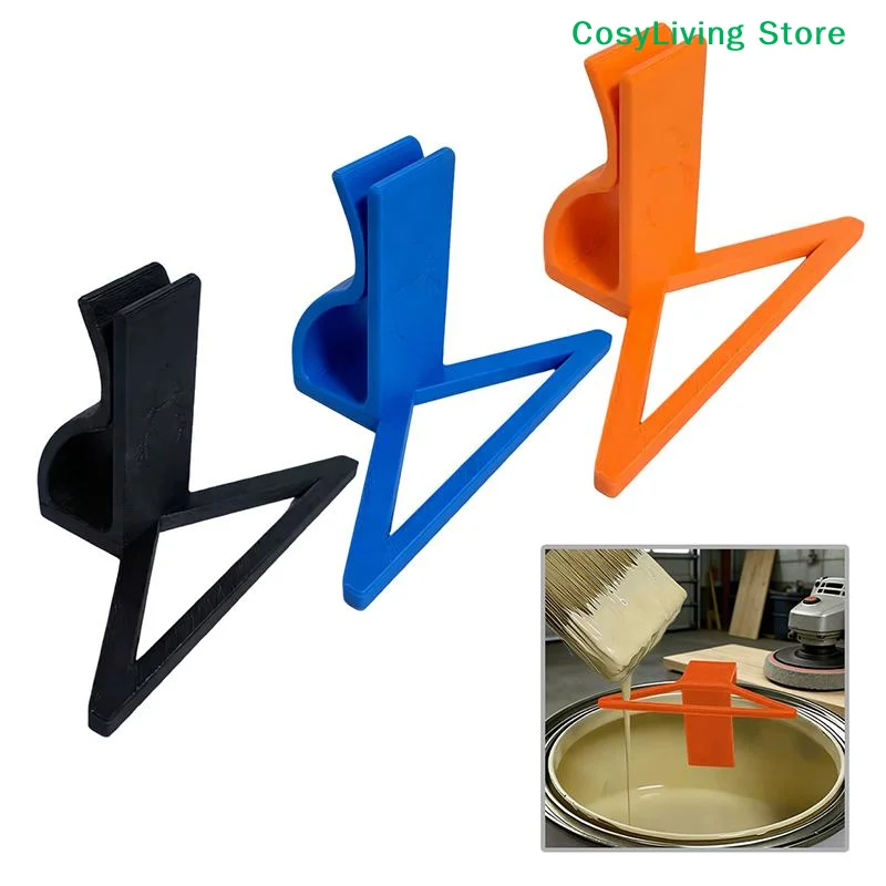 

[CL]1pcs Universal Paint Can Brush Cleaner – Clip-On Scraper, Anti-Drip, Multi-Size, Keeps Opening Clean[CL]