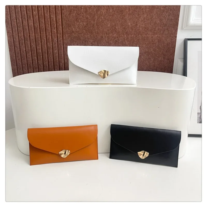 New Fashion Women Large Capacity Envelope Clutch Bag Solid Color Casual Simple Handbag view 6