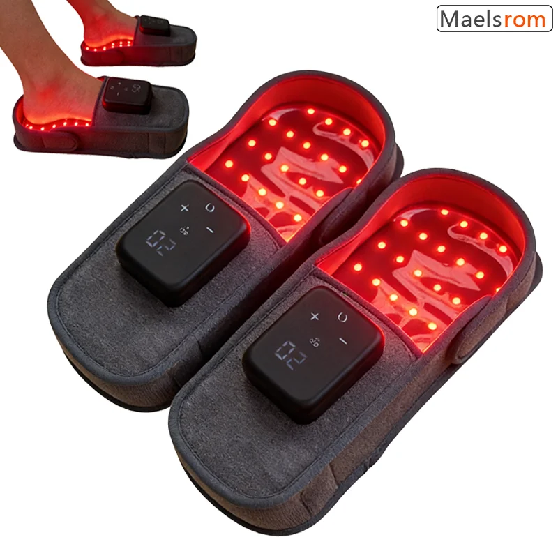 

Red Light Therapy Slippers for Foot Pain Relief Joint Arthritis Swollen Feet Wireless Infrared Therapy Shoes Portable Home Use