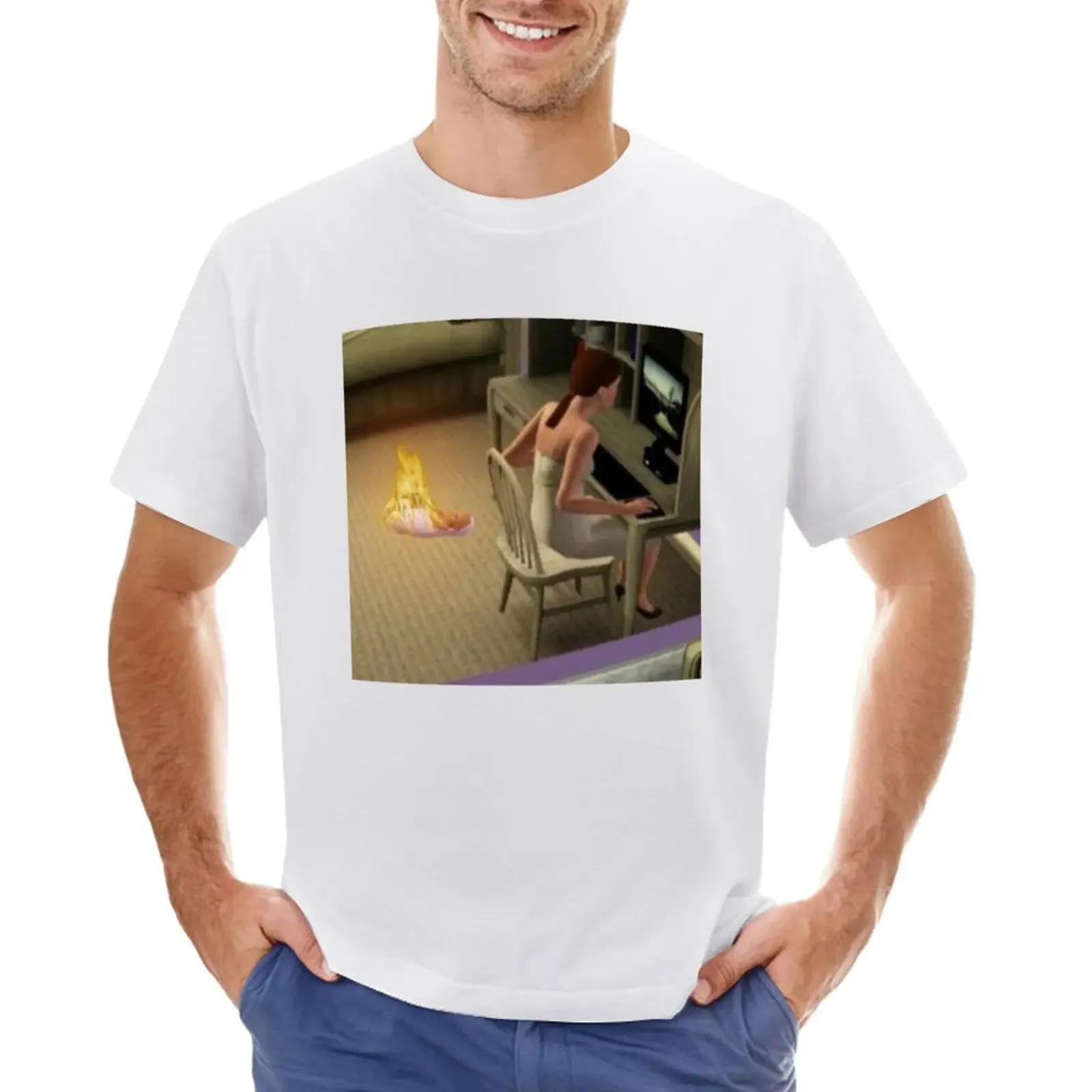 

Cursed The Sims T-shirt graphics shirts graphic tees men clothing