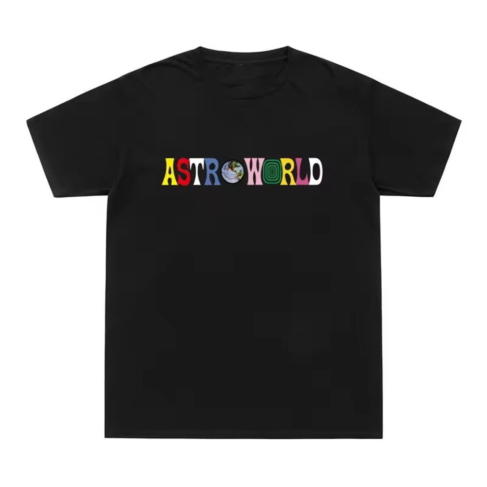 

TShirt Men Mens Clothing T Shirt Homme Mens T Shirt New in Top Cactus Jack ASTROWORLD WISH YOU WERE HERE Letter Print T-Shirts