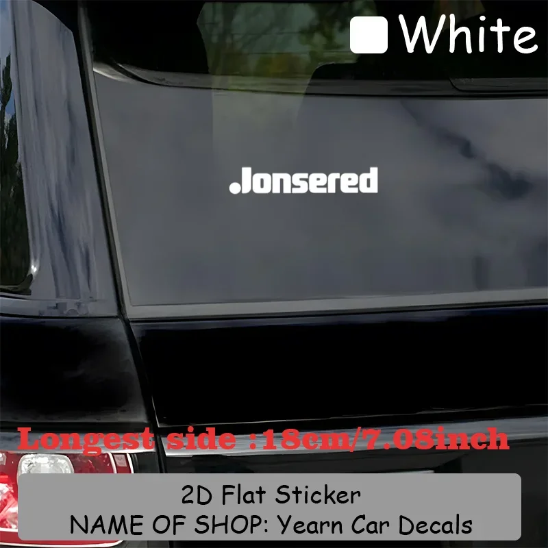 Jonsered Black White Logo Sticker 1PC, Minimalist Transparent Vinyl Decal For Chainsaw Toolbox Motorcycle Decor