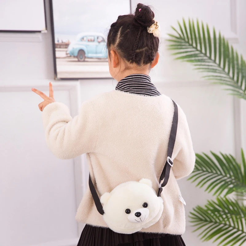 Cartoon Cute Panda Doll Plush Backpack Funny Children's Cross-body Bag Kindergarten Doll Coin Purse Girls Holiday Birthday Gift