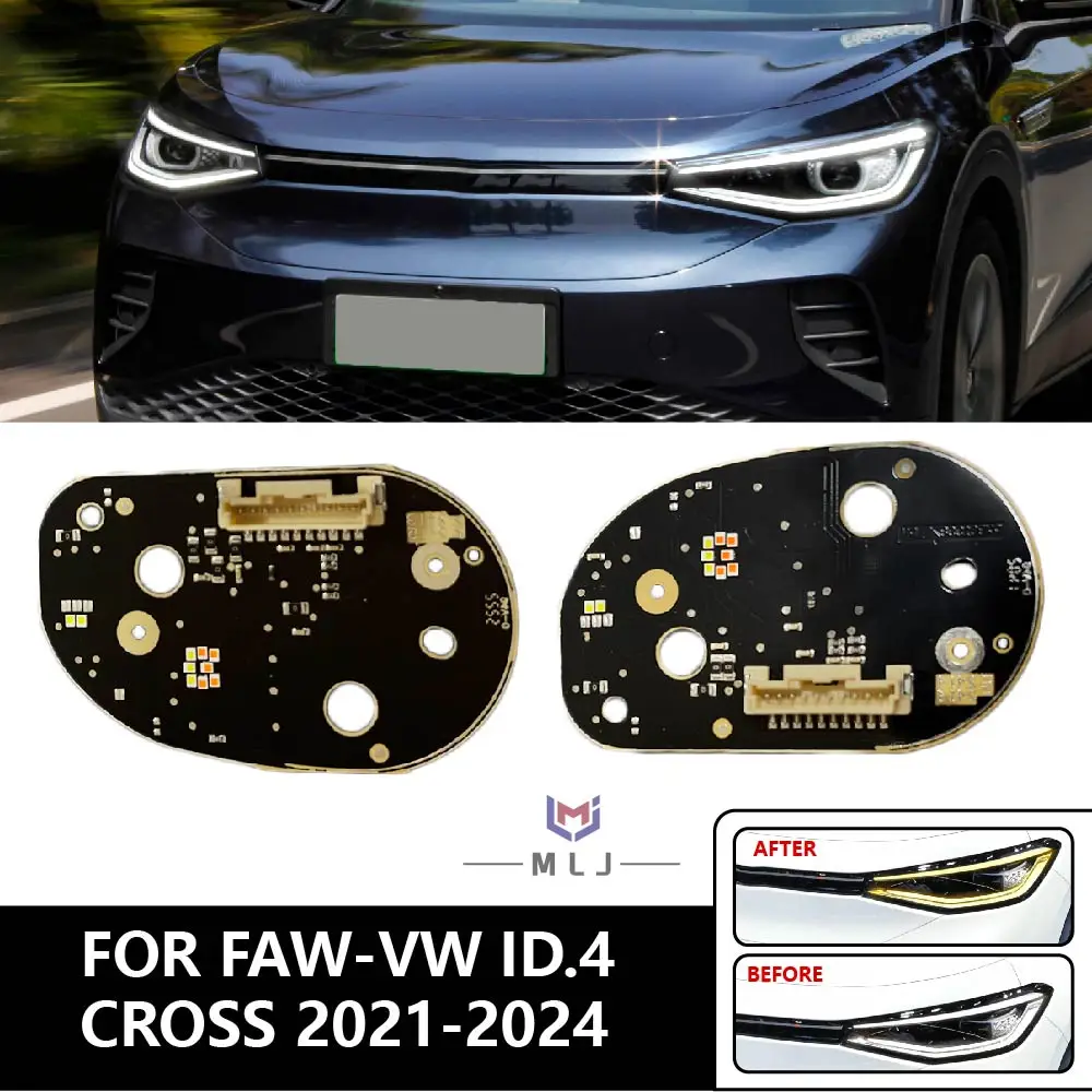 

FOR FAW-VW ID.4CROSS 2021-2024 PCB LED Chip Board DRL White Daytime Running NEW Light Headlight Chip Car headlight Accessories