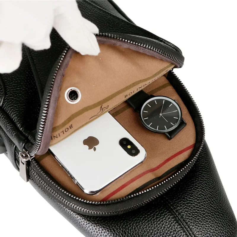 Nuova borsa da petto multifunzionale di grande capacità da uomo Zaino autunnale e invernale Borsa da uomo USB portatile casual da lavoro da uomo