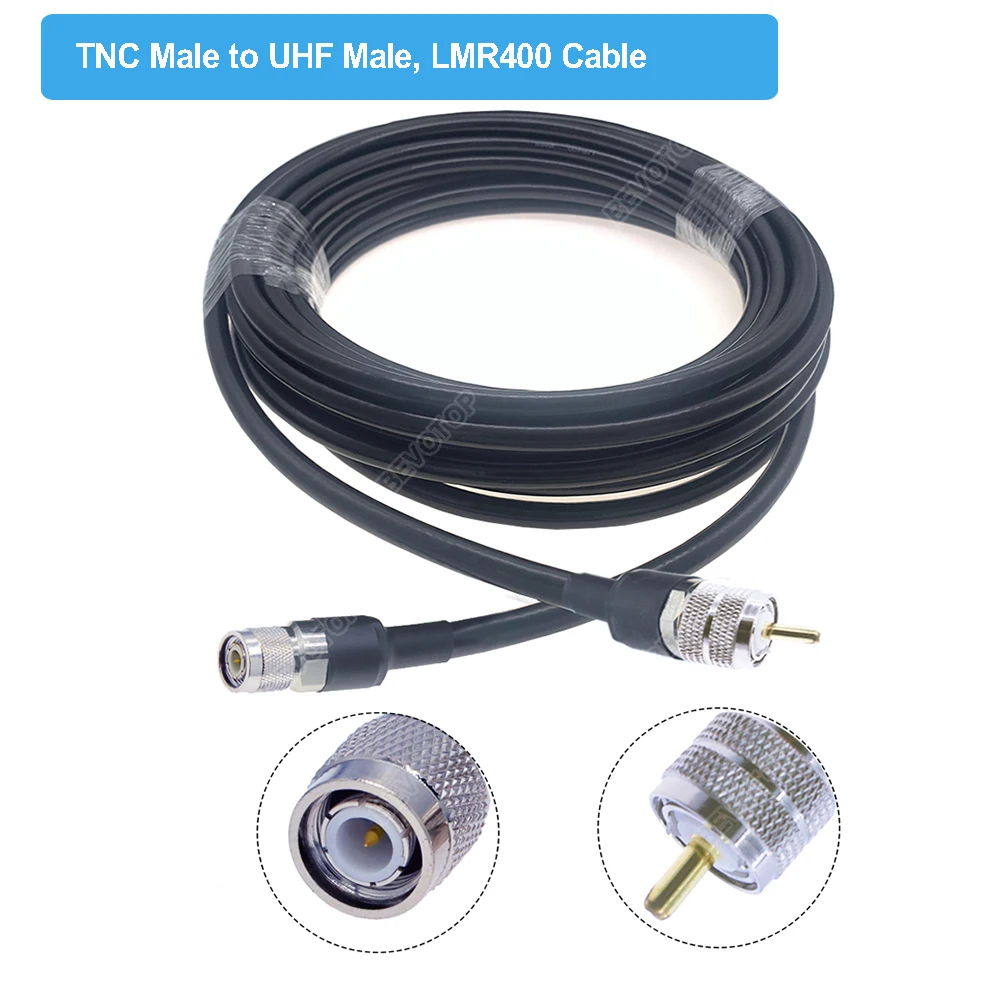PL259 UHF Male to TNC Male Plug LMR400 50-7Cable High Quality Low Loss Pigtail 50 ohm RF Coaxial Extension Cord Jumper Adapter